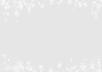 Grey Snow Light Wallpaper. Xmas Sky Texture. Overlay Banner. Grey Snowy Fantasy Illustration. Flake Magic Background.