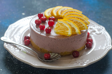 No baking cheesecake with cranberries dried apricots and orange