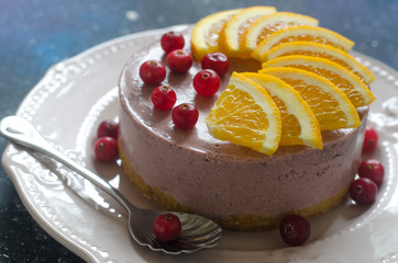 No baking cheesecake with cranberries dried apricots and orange