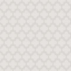 Simple Dense Quatrefoil seamless repeat vector pattern sand. Hand drawn design in a farmhouse style.