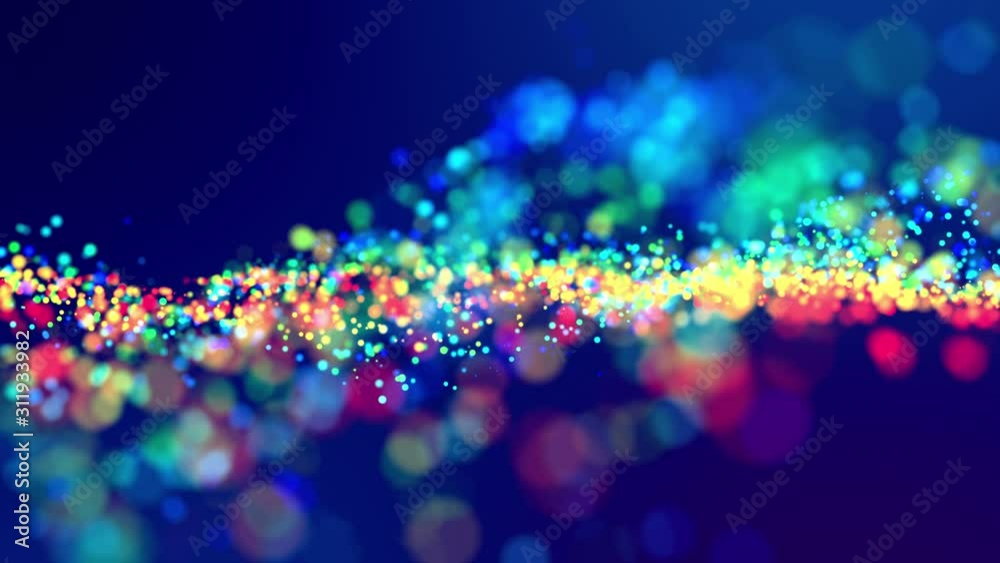 Canvas Prints fantastic festive abstract background of glitter magic multicolor particles fly or float in viscous 