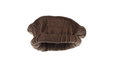 afghan wool hat isolated on white background