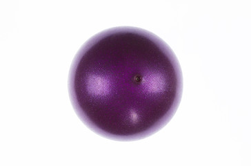 purple ball for rhythmic gymnastics isolated on white background