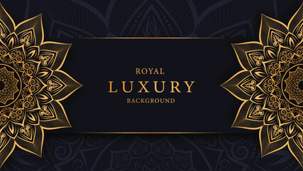 Luxury mandala background with arabesque golden ornamental style