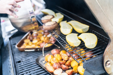 Grilling potatoes