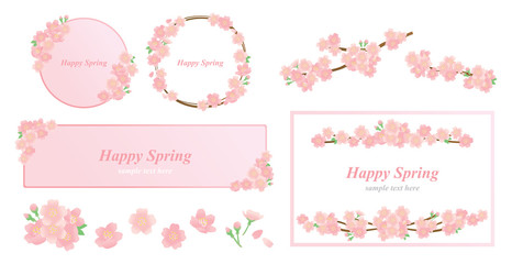 桜の花　イラストセット