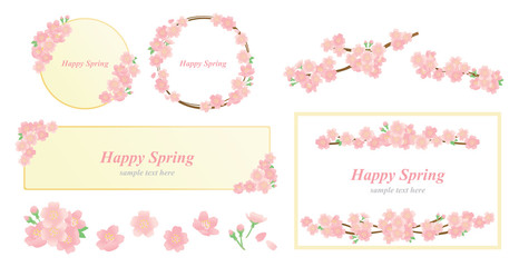 桜の花　イラストセット