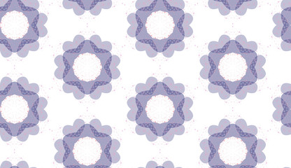 valentine seamless heart shaped circles pattern. geometric background with purple hearts and pink splashes. Valentines Day Design Background Template