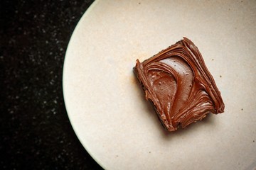 Brownies with chocolate icing