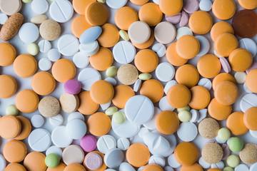 Various colorful pills