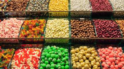 Turkish sweets at a street market in Istanbul.