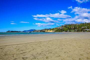 Fototapeta na wymiar View over Nelson and the beach, South Island, New Zealand