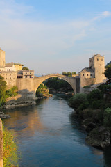 Fototapeta na wymiar Mostar bridge in Bosnia, Sarajevo 