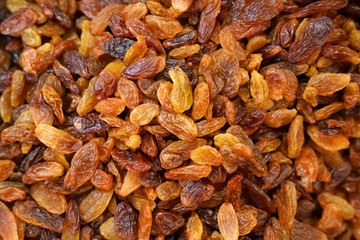 pile of raisins. dried fruits background