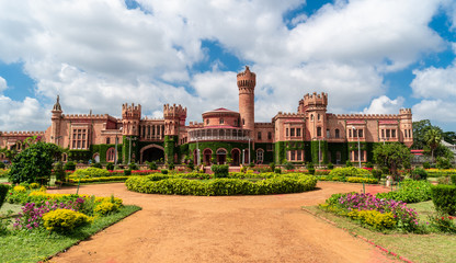 Fototapeta na wymiar Bangalore Palace is located in Bangalore, Karnataka, India