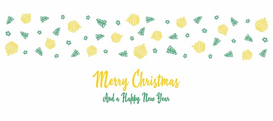 Merry Christmas card v2. Vector.