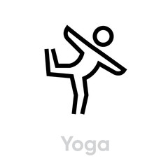 Yoga sport icon