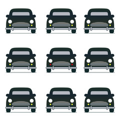 Illustration of a car. Car on a white background