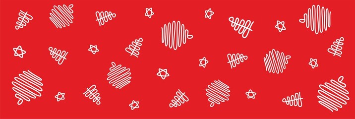 Christmas pattern red. Vector.