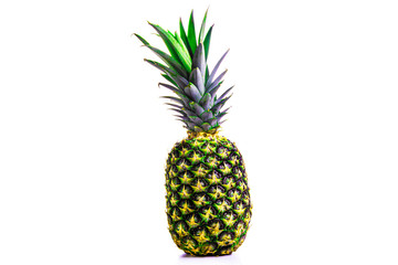 whole pineapple isolate on white background