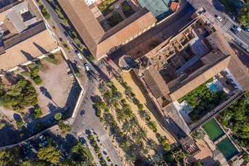 Naklejka premium Aerial view of the old city of Cordoba and Romano Bridge. Spain