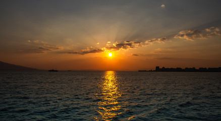 Sunset in Izmir, Turkey