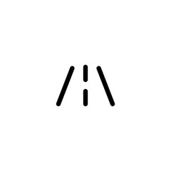 Way icon. Road symbol. Logo design element