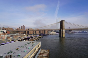 Obraz premium city bridge Brooklyn bridge in dumbo