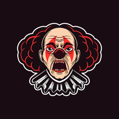 clown head mascot vector illustration design