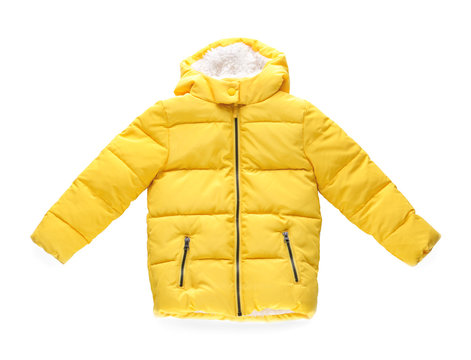 Stylish coat on white background