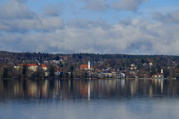 Blick &uuml;ber den Starnberger See nach Tutzing