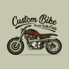 custom bike motorcycle  vector illustration design