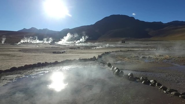 Geisers in Atacama, on the north of Chile