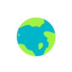 Flat planet Earth icon. Vector illustration for web banner, web and mobile devices, infographics.