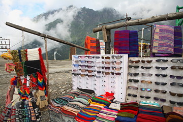 Shop on road, on the way to Rohatang Pass at Manali Himachal Pradesh, India