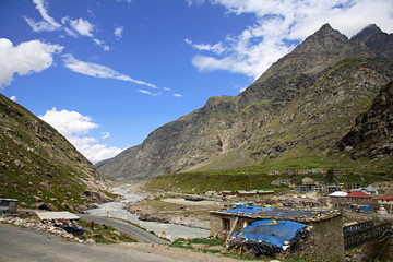 Valley of Khoksar, Keylong district, Himachal Pradesh, India