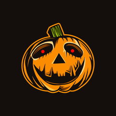 halloween pumpkin smile vector illustration design