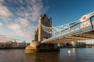 Fototapeta na wymiar View From Under the Tower Bridge in London, UK