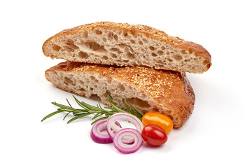 Pita Bread, isolated on white background