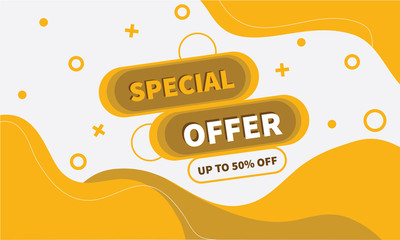 Special Offer sale discount banner template promotion