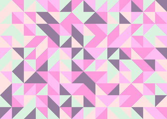 Seamless pattern with random colored quarter circles Generative Art background illustration