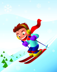boy skiing 