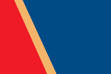 Three color background of trendy colors 2020. Red, blue and sunlight.