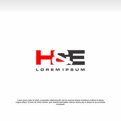 Initial letter logo, H&E Logo, template logo