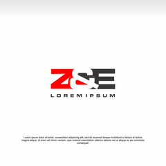 Initial letter logo, Z&E Logo, template logo