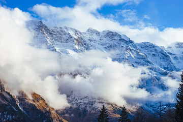 Fototapeta na wymiar Alps mountains near Murren, Switzerland