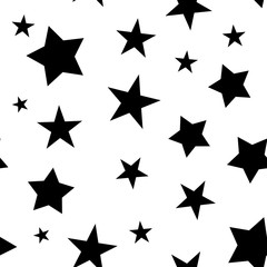 Stars seamless pattern. Star texture background.