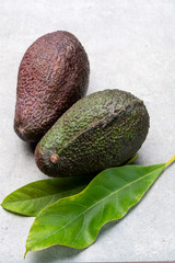 New harvest of fresh ripe hass avocado