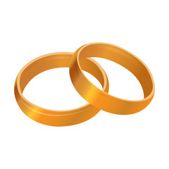 Golden wedding rings