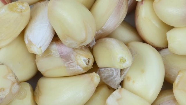 Many garlic Vegetable for cooking food concept, Top view.